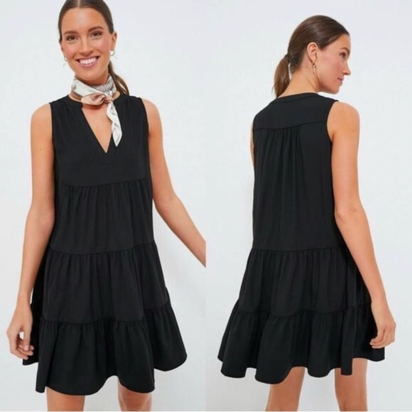 NWT NEW Pomander Place Small Place Black Crepe Sleeveless Kenzo Dress - Picture 1 of 9